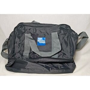 American Express Insulated Cooler Travel Bag Gray Soft Cooler Zip Top Tote Vtg